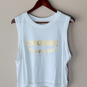 Spiritual Gangster White Gold Muscle Tee Crop